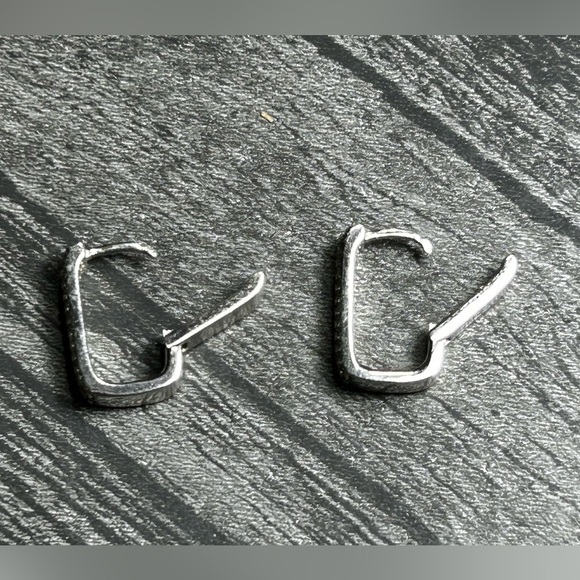 Elegant Stamped s925 Real Diamond Huggie Earrings - Picture 6 of 10